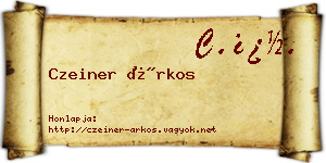 Czeiner Árkos névjegykártya
